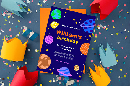 Birthday party invitation (editable)
