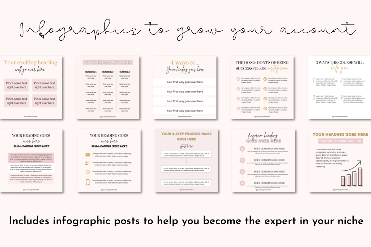 Charts and Graphs Instagram Posts, a Social Media Template by Cate Creates