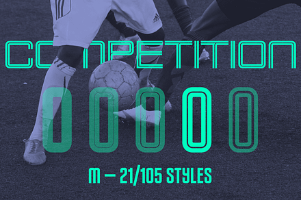Competition M (subfamily), a Sans Serif Font by Sportsfonts