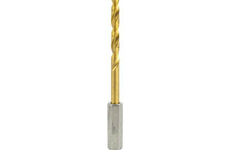 The installed drill bit is isolated