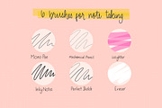 School Notes Procreate Brush Pack, a Brush Add-On by Sometimes Crafter Studio (Thumbnail 2 of 4)