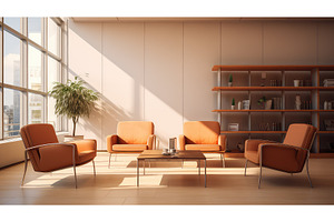 workspace empty office background ai, a Business Photo by pikepicture