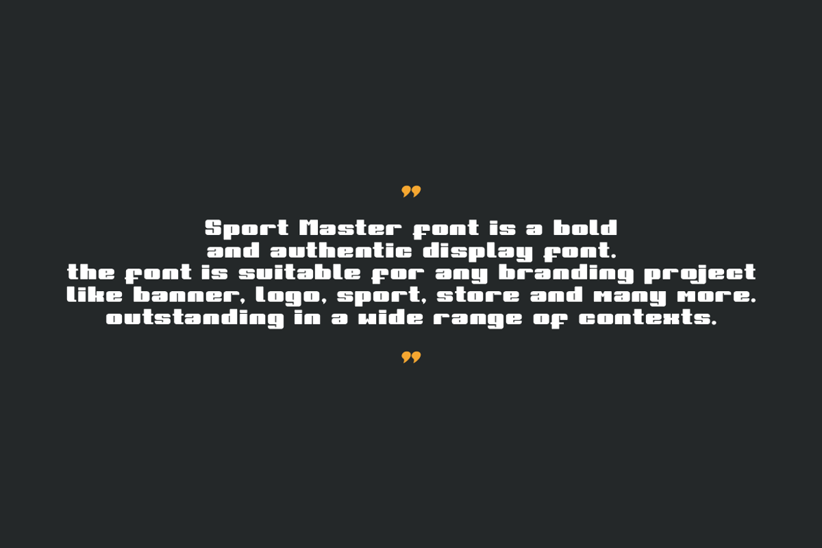 Sport Master Font, a Sans Serif Font by QR Design Studio (Photo 8 of 12)