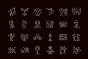 Movie Icon Art Set, an Outline Icon by Prosymbols (Thumbnail 8 of 8)