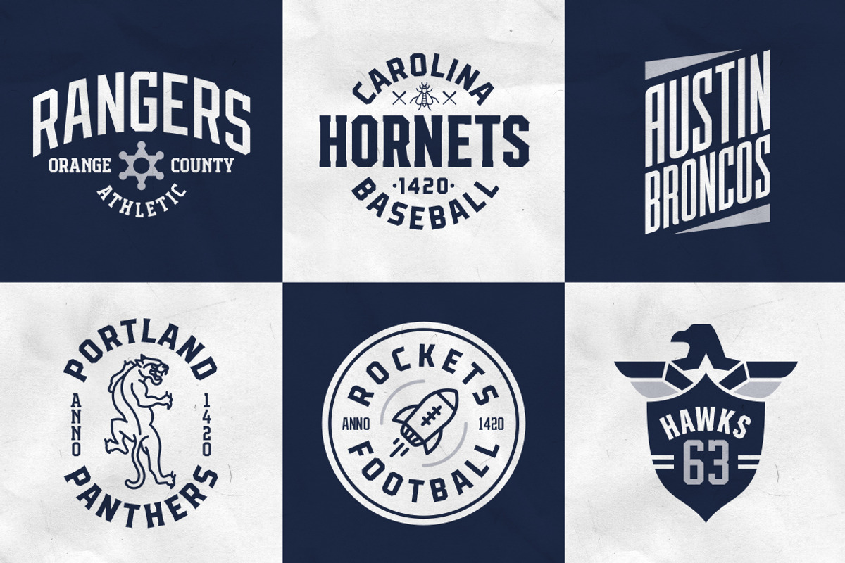 Sports Display Font Bundle BTL.3, a Sans Serif Font by BoxTube Labs