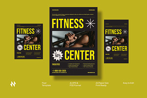 Fitness Center Flyer Template, a Flyer Template by Neermana