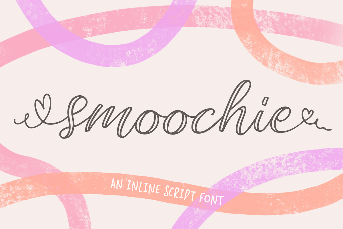 Smoochie | An Inline Script Font, a Script Font by Ayca Atalay (Photo 1 of 9)