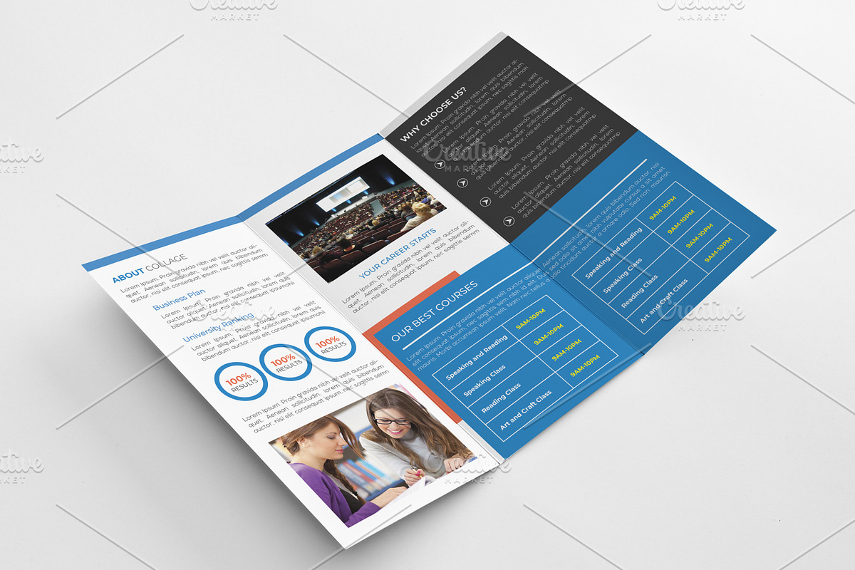 Education Trifold Brochure, a Brochure Template by GreenPixi (Photo 4 of 4)