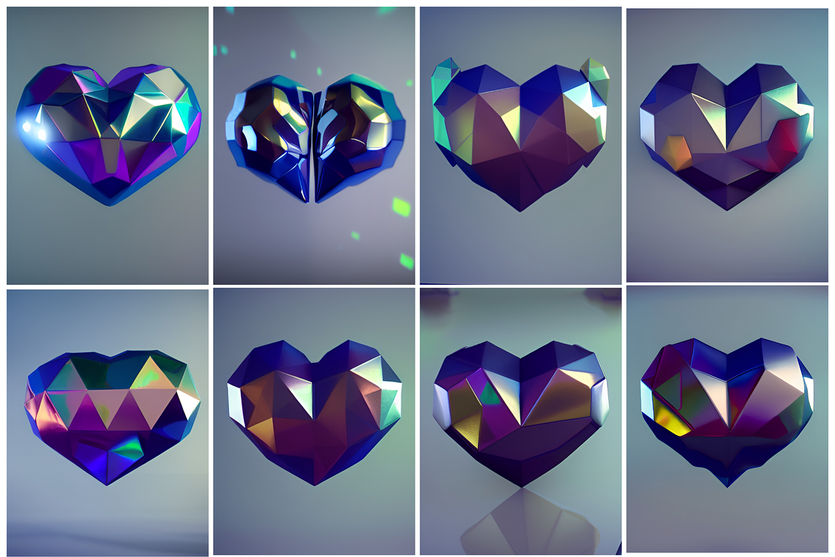 3D Love Shapes | Iridescent Heart, an Object Graphic by AN Productions (Photo 7 of 8)