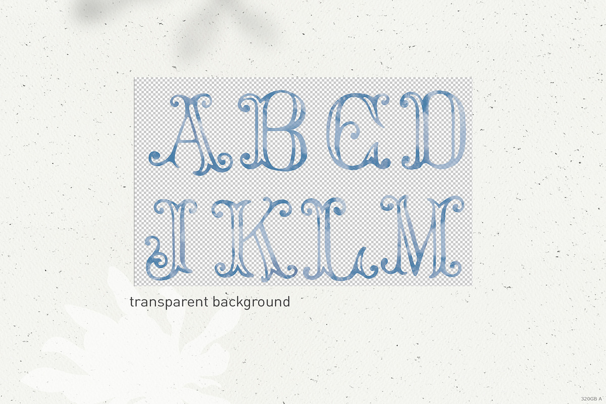 Blue monogram typeface crest initial, a Decorative Illustration by GrafikBoutique (Photo 2 of 3)