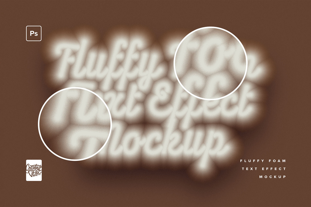 Fluffy Foam Text Effect Mockup, a Brushes & More by veila.me (Photo 3 of 6)