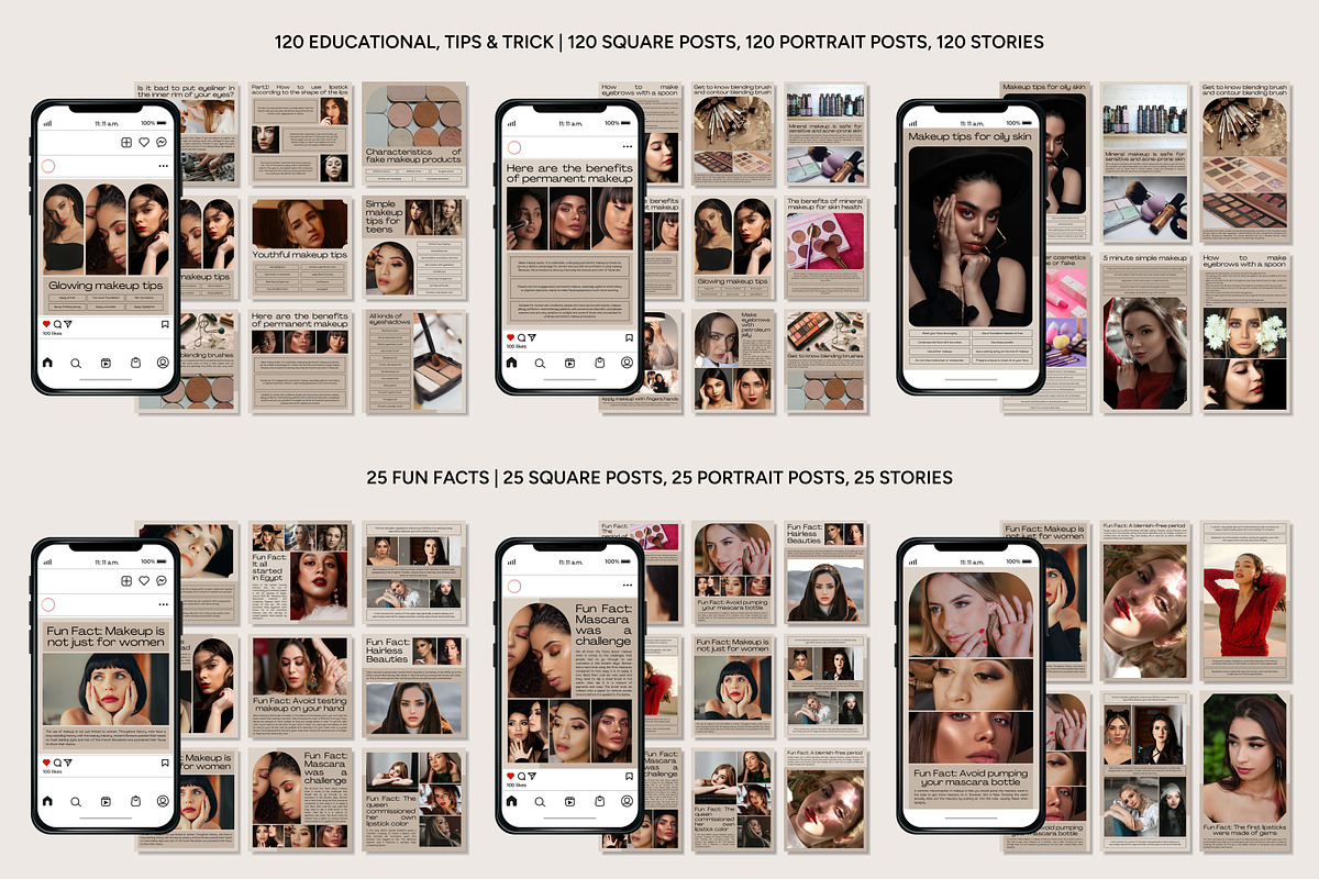 Makeup Canva Template, a Social Media Template by Kalubuak (Photo 7 of 10)