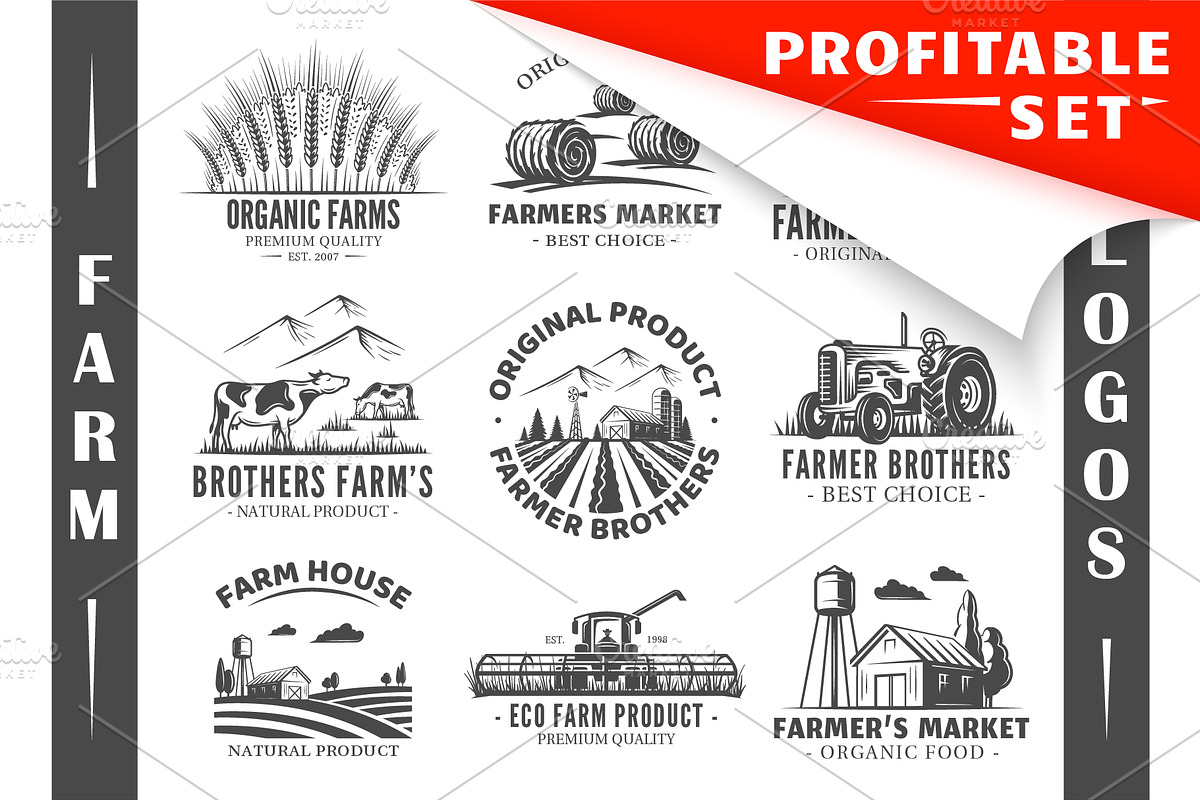 18 Farm Logos Templates, a Branding & Logo Template by Art Design (Photo 1 of 11)