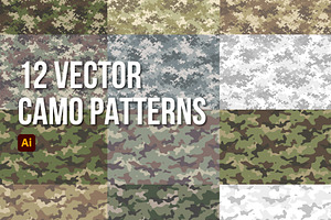 12 Vector Camo Patterns