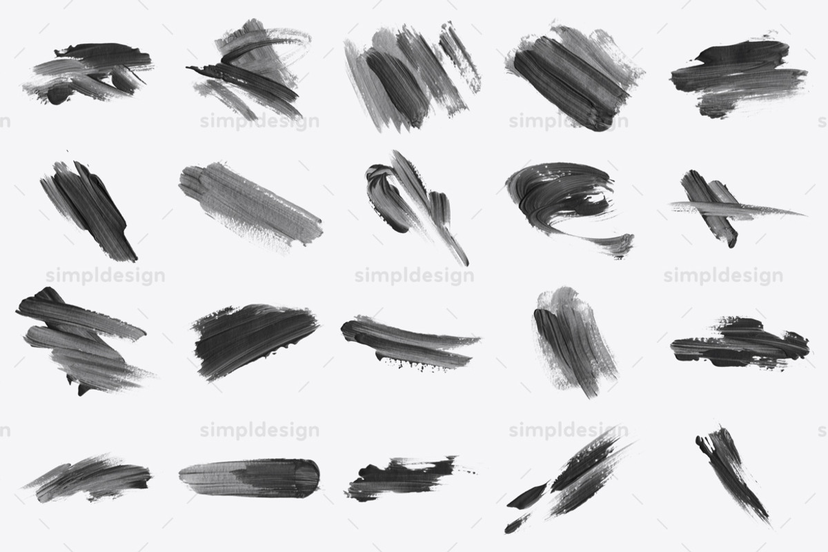 Stamp Acrylic Strokes Photoshop Brus, a Brush Add-On by SimplDesign (Photo 5 of 7)