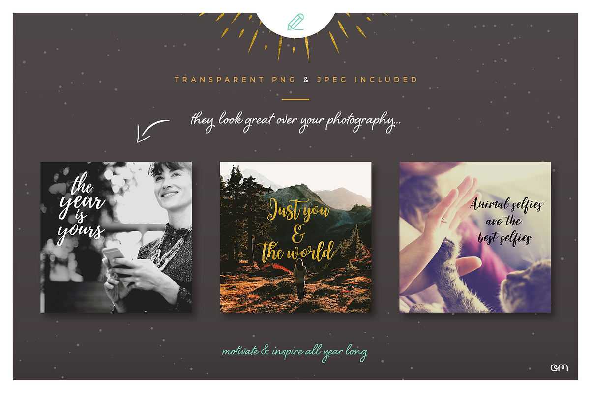 New Year Quote Bundle, a Social Media Template by AM Studio (Photo 3 of 12)