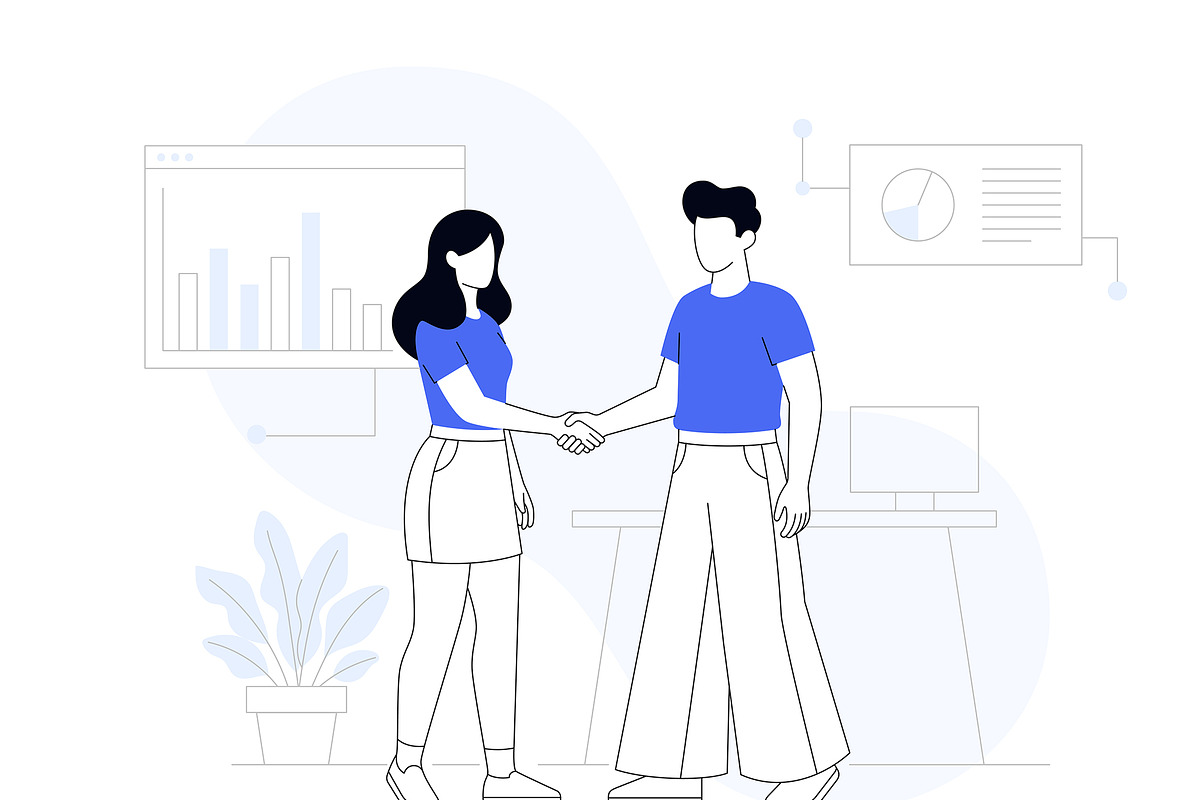 Minimalist Corporate Illustrations, an Illustration by SaurabhSharma (Photo 4 of 11)