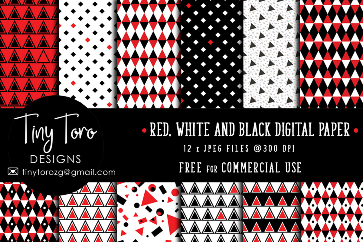 Geometrical digital paper pack, a Pattern Graphic by TinyToro Designs