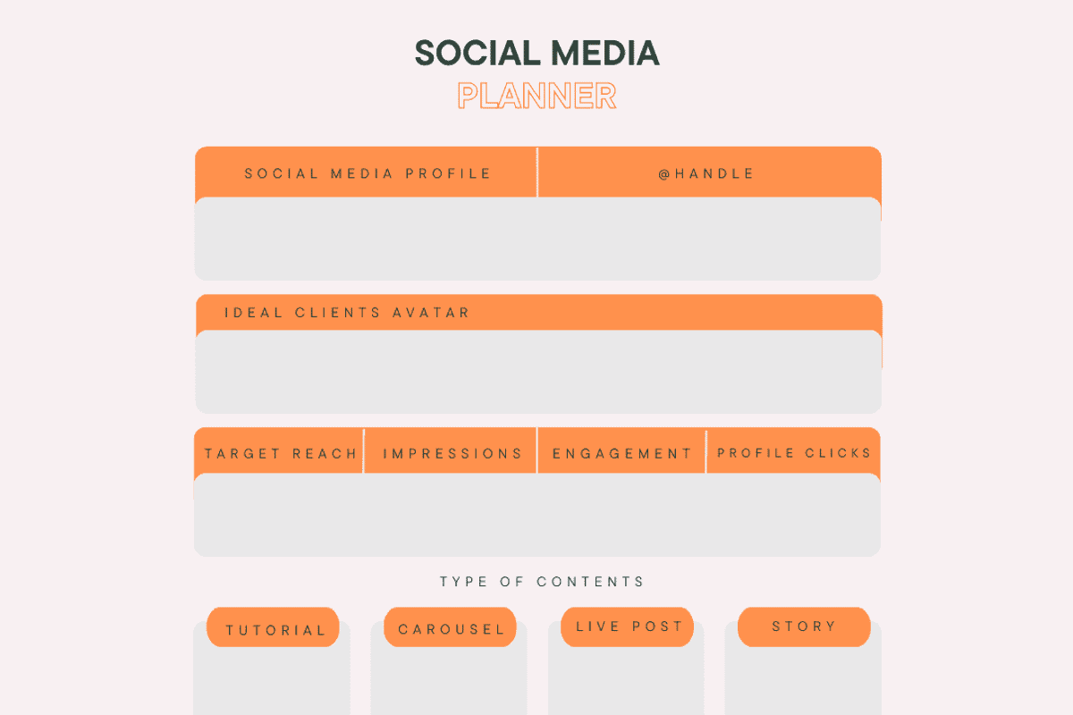 Social Media Planner, a Print Template by Brand Your Biz Co. (Photo 5 of 9)