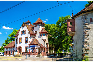 View of a traditional house in Basel, an Architecture Photo by Leonid Andronov