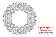 Love Hearts Mandala, a Decorative Illustration by Elen-Lane (Thumbnail 6 of 6)