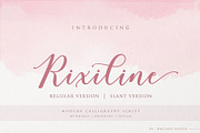 Rixiline Script Font, a Script Font by Barland Design (Thumbnail 1 of 7)