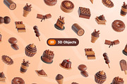Chocolate Day 3D Icons, a Food & Drink 3D Model by Rakata Studio (Thumbnail 5 of 7)