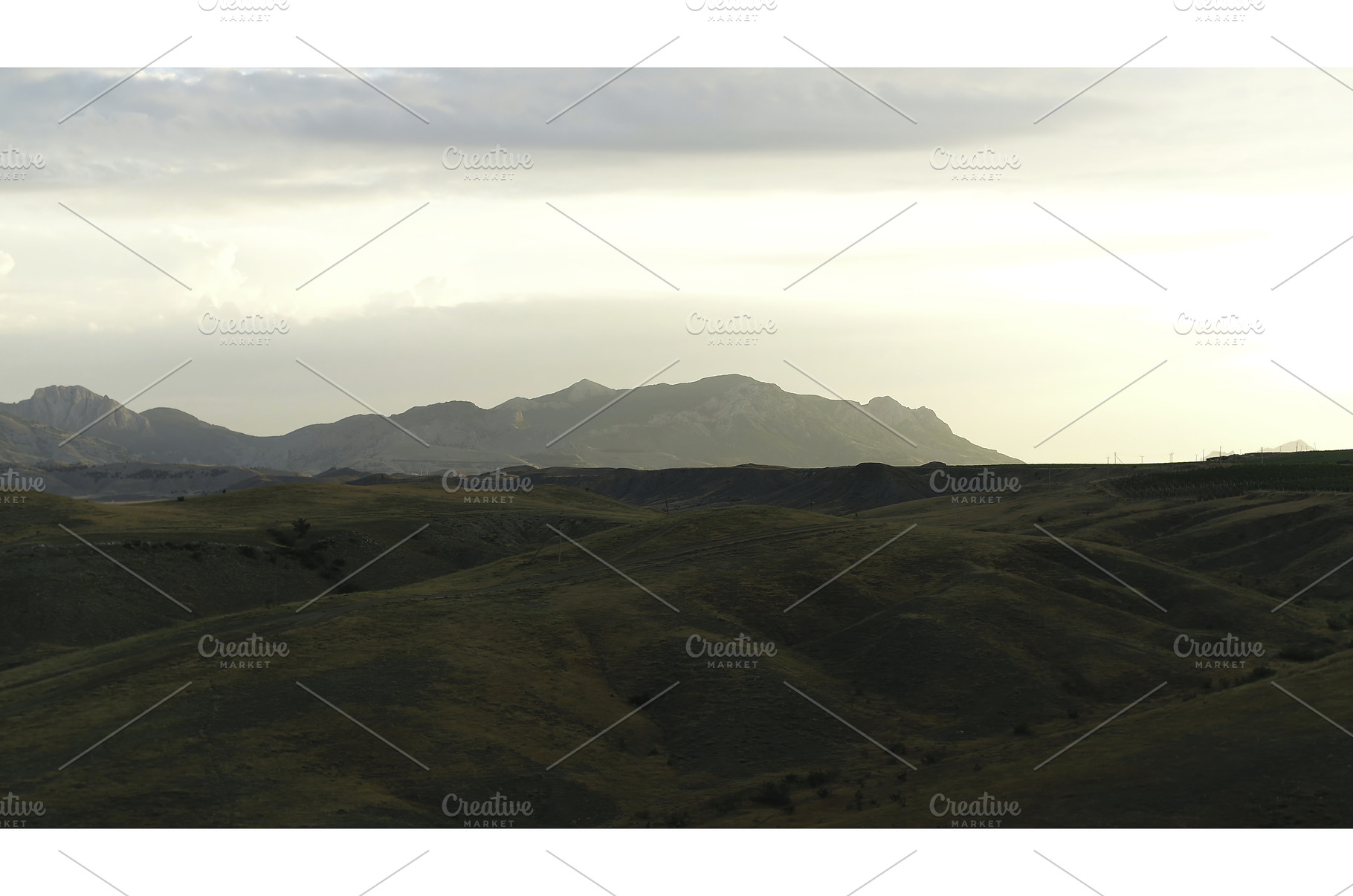 Aerial view of the large green hills, a Nature Photo by Media Whale Stock