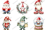 Winter Christmas Gnome Clipart, an Illustration by designcity5 (Thumbnail 3 of 5)