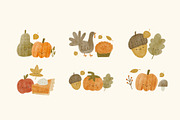 Watercolor Autumn Clipart, a Decorative Illustration by Cute And Wild (Thumbnail 4 of 5)