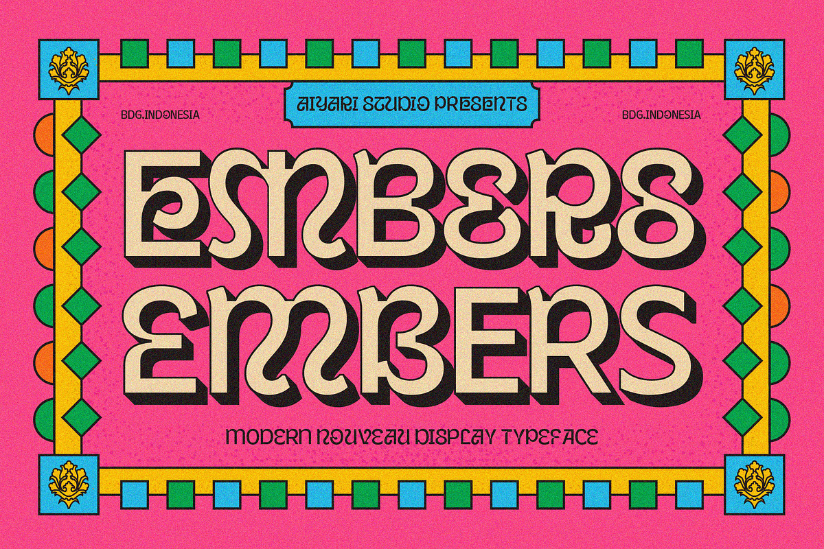 Embers Modern Display, a Symbol Font by Aiyari (Photo 1 of 15)