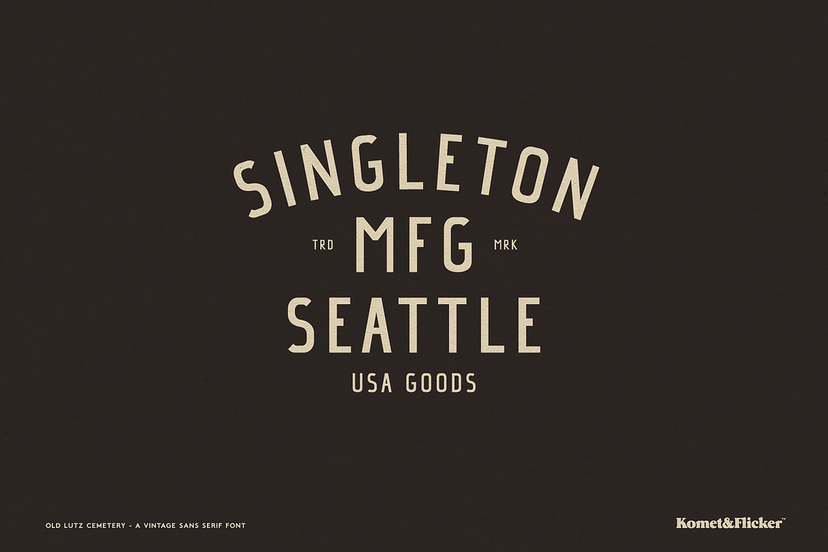 Old Lutz Cemetery, a Sans Serif Font by Komet & Flicker (Photo 11 of 12)