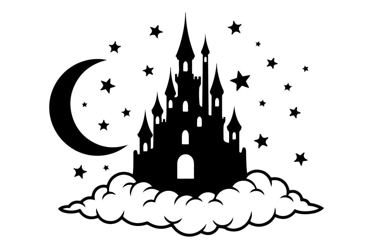 Fantasy Castle Cloud Moon Bundle, an Object Illustration by Gaye Art (Photo 21 of 30)