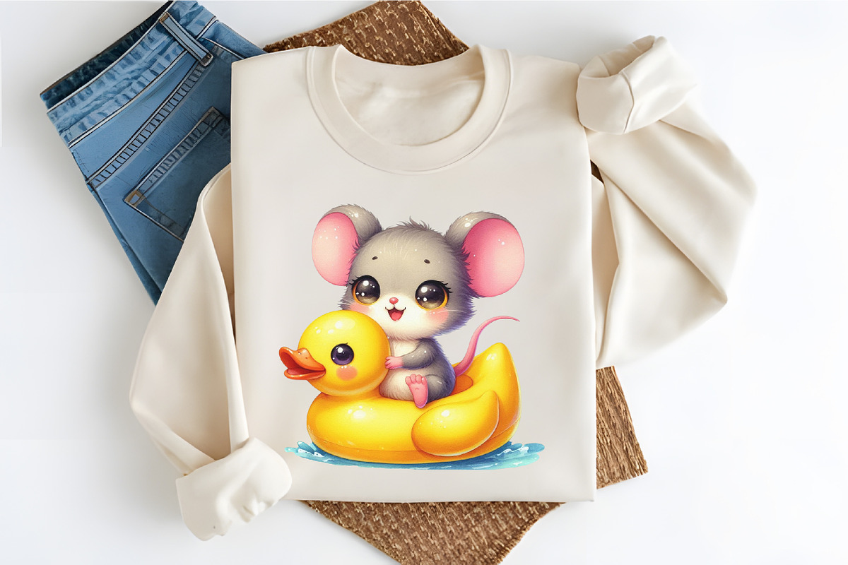 Cute Summer Mouse PNG Clipart, an Animal Illustration by RobertsArt (Photo 6 of 7)