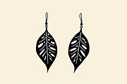 Leaf Earring Silhouette Bundle, an Object Graphic by Creativeshirt (Thumbnail 5 of 16)
