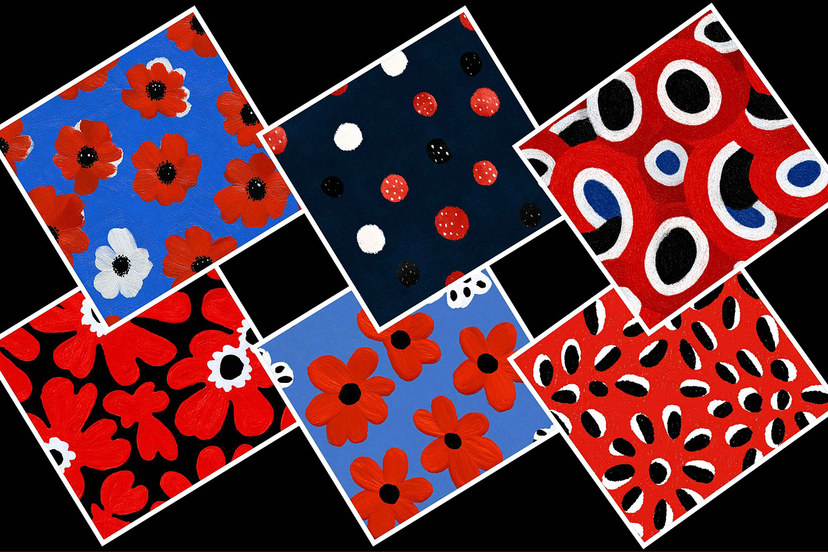 Red,White and Blue Playful Abstracts, a Pattern Graphic by Pattern Whimsy (Photo 5 of 7)