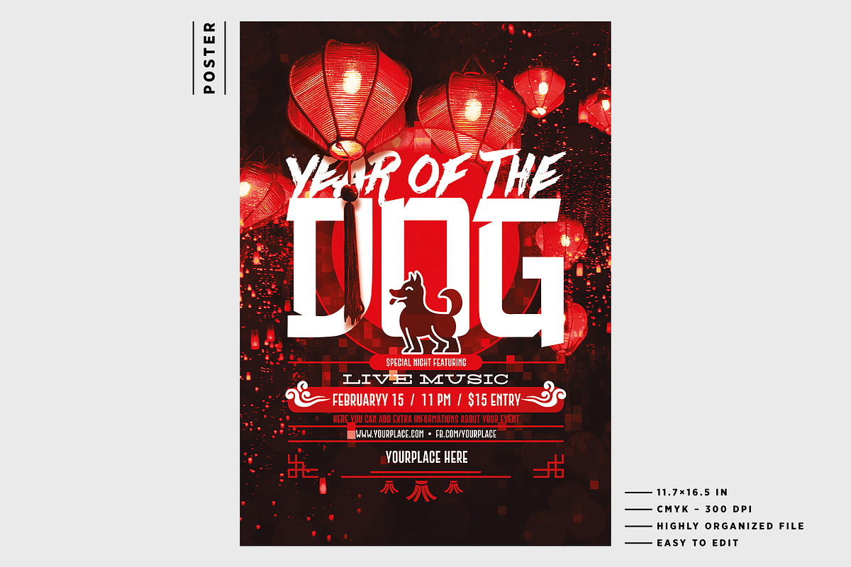 Chinese New Year Flyer Template, a Flyer Template by Mariux (Photo 3 of 4)