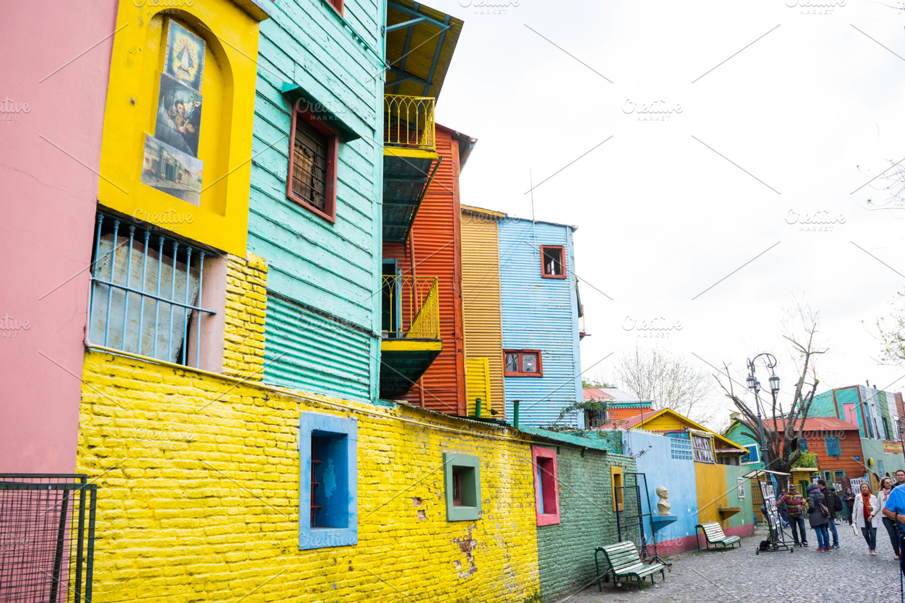 The colourful buildings of la boca stock picture, a Holiday Photo by davidalca