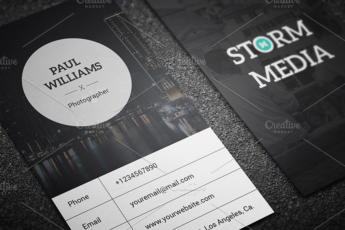 Photography Business Card, a Business Card Template by PSD Storm (Photo 1 of 5)