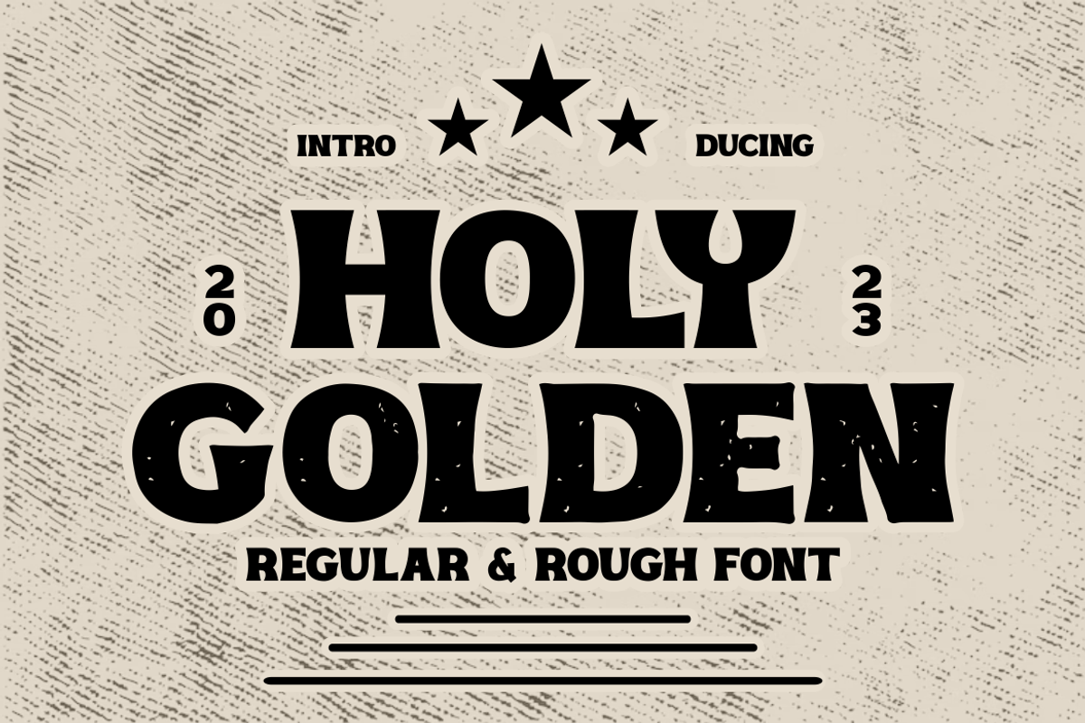 Holy Golden  - Bold Retro And Classi, a Font by PutraCetol Studio (Photo 1 of 12)