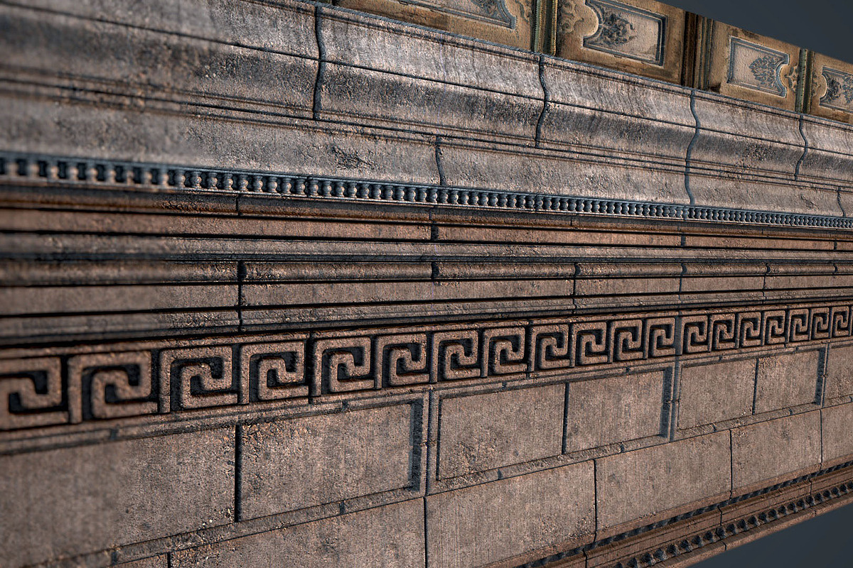 Tut + High Poly - Concrete Trim & Bu, an Environmental 3D Model by PurePolygons (Photo 5 of 5)