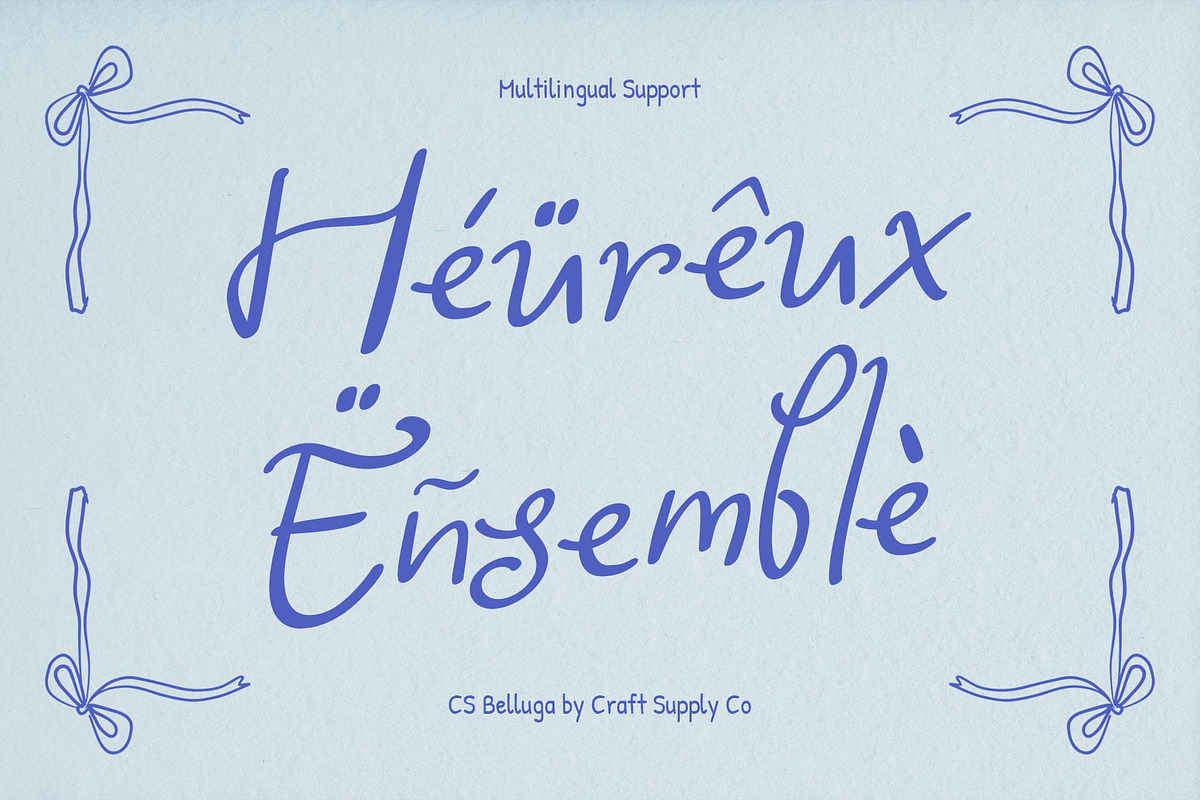 CS Belluga – Handwritten Whimsy Font, a Handwritten Font by Craft Supply Co. (Photo 7 of 8)
