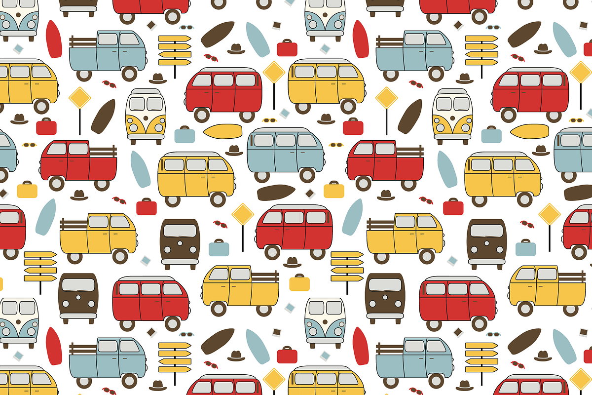 VW Van Transport - Standard, a Pattern Graphic by Atelier Esperluette