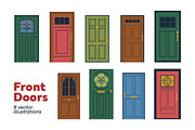 Front doors, home entrances set, an Object Illustration by Good Studio (Thumbnail 1 of 4)