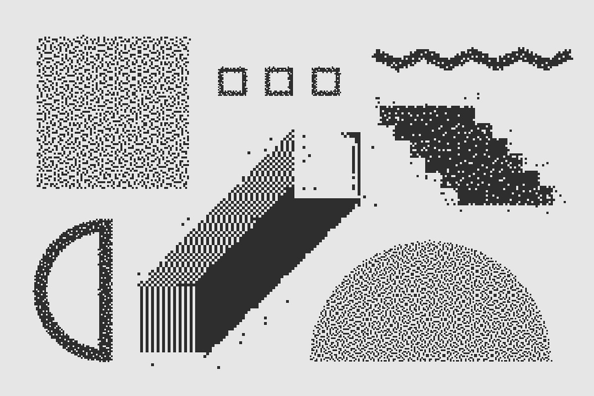120 Vector Dither Textured Clip Arts, a Graphic by softulka (Photo 15 of 16)