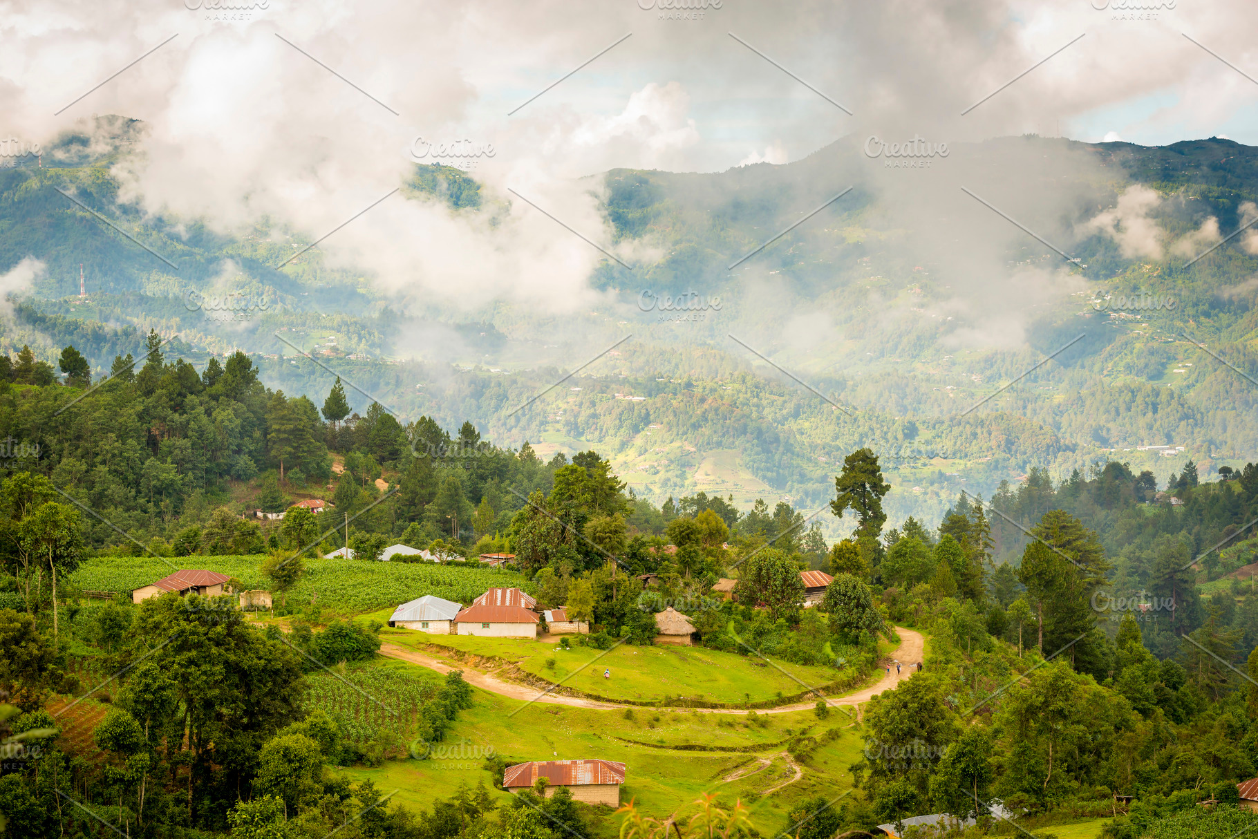 Guatemala Landscape Rural Village, a Nature Photo by THP Creative