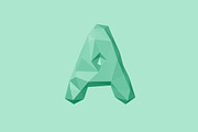 Vector Low Poly Alphabet, a Graphic by Lukino (Thumbnail 2 of 3)