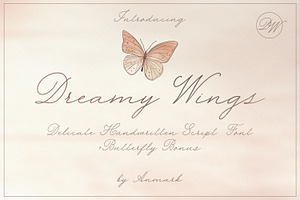Dreamy Wings. Vintage Wedding Font, a Script Font by AnMark