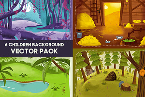 Children vector background