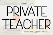 Private Teacher, a Sans Serif Font by InermediaSTUDIO (Thumbnail 1 of 8)